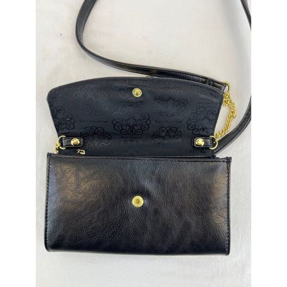 Enzo Angiolini Wallet On A Chain Removable 46" Strap Black Style EB Ginna woc - Picture 5 of 7